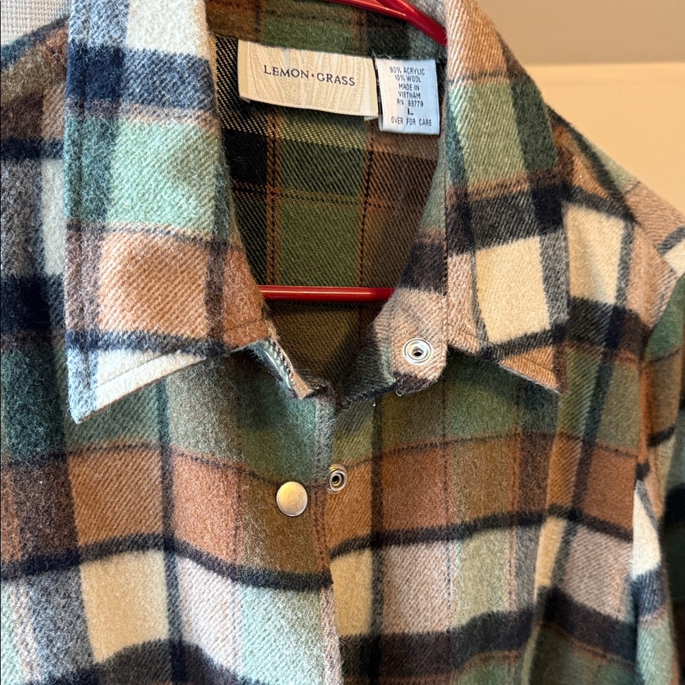 Cozy Plaid Button-Down Shirt - Picture 3 of 6